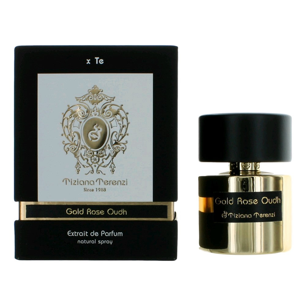 Bottle of Gold Rose Oudh by Tiziana Terenzi, 3.4 oz Extrait De Parfum Spray for Unisex